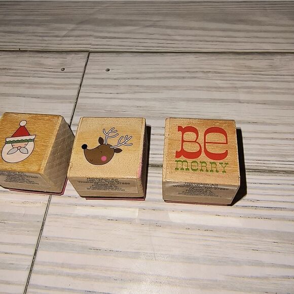 5 Christmas Holiday Rubber Stamp Lot Lynette Anderson Taylor Studio G HamptonArt - Picture 5 of 9